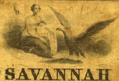 GA $2 Bank of SAVANNAH Georgia 1850s PMG Muy Bueno 10 Haxby GA-325 G6 ¡Escaso! Foto 1 de 4