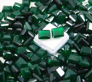 595 Ct Natural Green Onyx, 50 Pcs, Loose 14-10mm Untreated Lot Gemstones - Picture 1 of 20