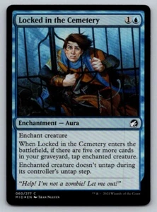 Magic: The Gathering LÁMINA CASI NUEVA Innistrad Midnight Hunt Locked in the Cemetery - Imagen 1 de 2