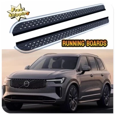 2PCS Running Boards Side Steps Nerf Bars Fits For Volvo XC90 2015-2019 Aluminium - Image 1 of 4