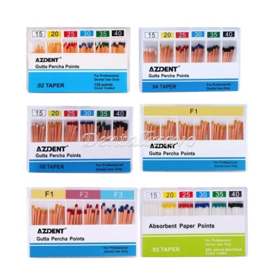 Dental Endo Root Canal Gutta Percha Points/Absorbent Paper Points 0.02/0.04/0.06 - Image 1 of 4