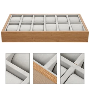 Holz Uhrenbox Präsentationsboxen für Uhren Miss Display Aufbewahrung Tablett Etui - Bild 1 von 12