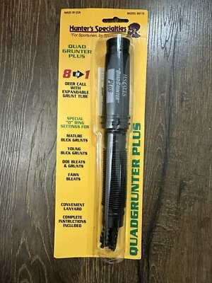 Vintage Hunter’s Specialties Quad Grunter Plus Deer Call Hunting Deer 00175  - Image 1 of 4