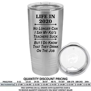 Social Distancing Homeschool Personalized Vacuum Insulated Tumblers Custom Gifts - Picture 1 of 11