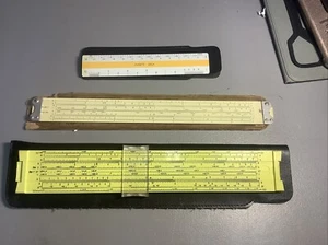 3 Pickett Slide Rulers W/Cases-Microline 140-Metal 902-T Simplex Trig-330A JAPAN - Picture 1 of 9