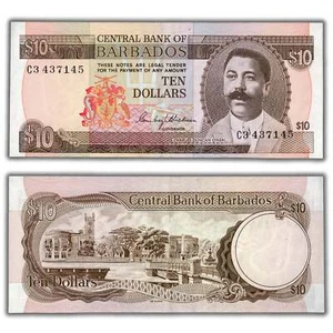 Barbados N.D. (1973) $10 Ten Dollars Note P #32 - AU - Picture 1 of 3