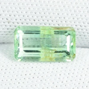 1.50 ct LUSTROUS MINT GREEN SADE OF NATURAL ELBITE TOURMALINE Octagon See Vdo RD - Picture 1 of 3