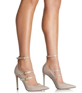 Tamara Mellon PISTOL 105 Mary Jane Patent Leather Nude Pumps $550 EU 37 US 6.5 - Picture 1 of 12