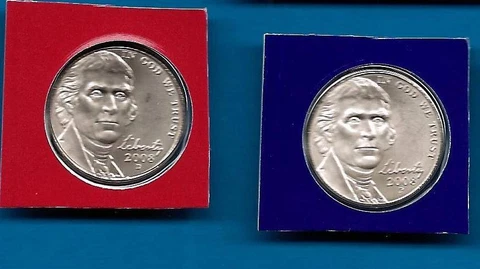 2008 P&D Jefferson Nickels From SATIN Mint Set Cover