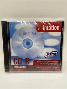 Imation CD-R 1x-32x 700MB 80MIN - NEW & Sealed But Has Light Crack On Case - Picture 1 of 6