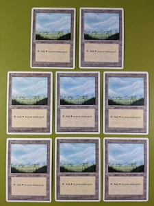 8 Plains (B) Fourth Edition 4th Magic the Gathering MTG White Border 8 - Picture 1 of 1
