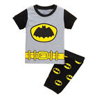 1x Kids Girls Boys Superhero T-Shirt Shorts Sleepwear Pyjamas Casual Outfits Set