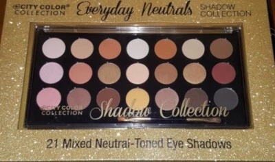 City Color Collection Everyday Neutrals Eyeshadows. 21 Mixed Neutral Toned. - Image 1 of 3