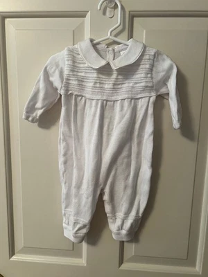 Baby Christening White Sweater One Piece with Snap Closure Size 12 Months - Image 1 of 4