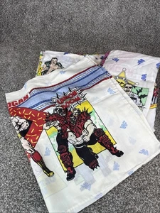 Juego de sábanas dobles vintage WWF 1991 3 piezas ropa de cama Hulk Hogan Jake The Snake - Imagen 1 de 13