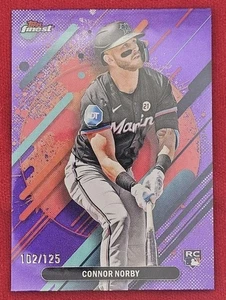 RC Connor Norby 2025 Topps Finest #207 Rare Purple Refractor /125- Marlins - Picture 1 of 2