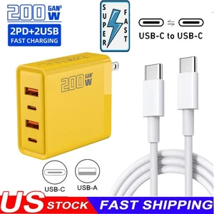 200WFast Charging Charger USB Type C Charger For Motorola Moto G Stylus/Power 25 - Foto 1 di 16