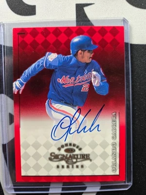 1998 Donruss Signature Series Orlando Cabrera On-Card Auto EXPOS - Image 1 of 2