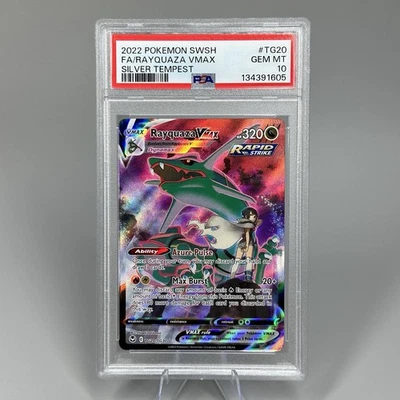 PSA 10 Pokémon Silver Tempest Rayquaza VMAX TG20/TG30 Entrenador Galería Arte Antiguo Foto 1 de 2
