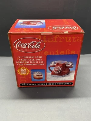 Teléfono de escritorio vintage Coca-Cola COKE Snow Dome Globe tono táctil. Nuevo Foto 1 de 4