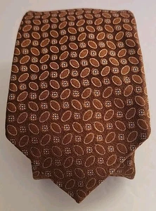 David Donahue Silk Tie Brown Paisley Woven Italy Handmade USA Designer Classic - Picture 1 of 10