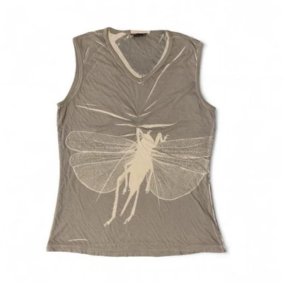 Vintage Diesel Gray Insect Graphic Tank Top - Size XL - Image 1 of 4