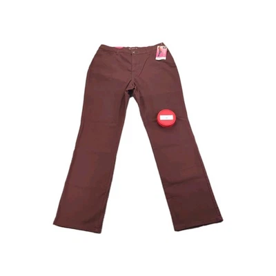 Pantalones de mezclilla Lee Classic Fit Allspice rectos para mujer tiro alto borgoña moldeadores nuevos Foto 1 de 4