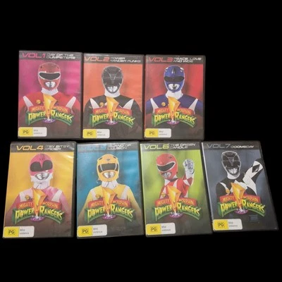 Mighty Morphin Power Rangers : Vol 1 2 3 4 5 6 7 + Movie (DVD, 2014) PAL R4 - Image 1 of 4