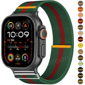 NEW Elastic Nylon Loop Strap Band For Apple Watch Series 10 9 8 7 6 5 Ultra 2 SE - Picture 1 of 107