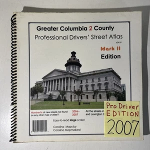 Greater Columbia South Carolina Pro Driver Street Atlas 2007 Map Shop SC Guide - Picture 1 of 19