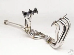 OBX Stainless Long Tube Manifold 03-08 Hyundai Tiburon GT V6 2.7L DOHC 3Pc - Picture 1 of 2