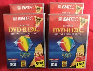 20 x EMTEC Premium DVD-R 120 Min. 4,7 GB Rohlinge, Neu & Versiegelt , BASF - Bild 1 von 3