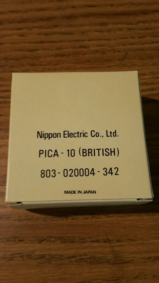 NOS genuine Nec print thimble for NEC impact printers. Font Pica 10 British - Image 1 of 1