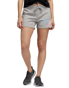 Adidas Damengröße 4X Americana Grafikshorts meliert grau HS9572 neu mit Etikett - Bild 1 von 12