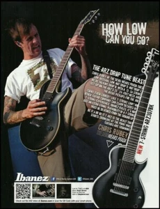 The Devil Wears Prada Chris Rubey 2012 Ibanez 7-String ARZ 307 guitar ad print - Bild 1 von 3