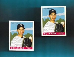 BOTH! 2007 Goudey GREEN/RED BACK MINI # 10 ANDY PETTITTE NEW YORK YANKEES SHARP!