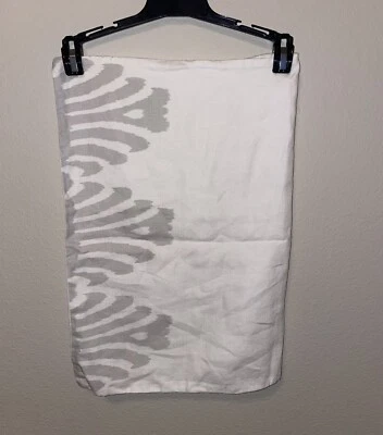 WEST ELM Cream White Ikat Print 100% Linen STANDARD Single Pillow Sham NWOT - Image 1 of 3