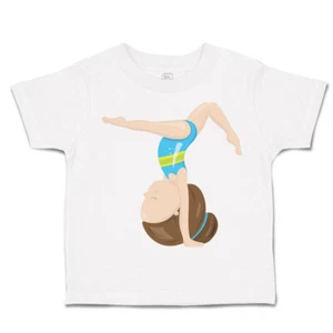 Toddler T-Shirt Gymnastic Blue Suit Brown Sports Gymnastics Boy & Girl Clothes - Picture 1 of 39