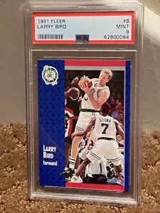 1991 Fleer Larry Bird Celtics PSA 9 #8 CENTERED Card NEW CASE * - Bild 1 von 1