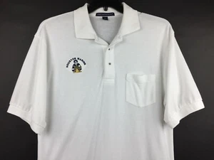 Port Authority Men's SZ L Polo Golf Shirt w/Houston Marine Training Logo White - Picture 1 of 12