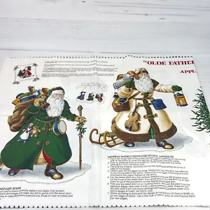 No Sew Fabric 11" Appliques of Olde Father Christmas VIP Panel - Picture 1 of 5