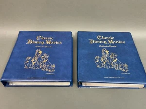 Klassische Disney Filme Sammlertafeln Postgesellschaft Briefmarkenbuch Set Band 1 & 2 - Bild 1 von 16