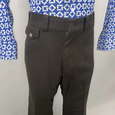 Pantalones De Colección Levi's Panatela Para Hombre Levis Marrón Disco Hippie Pierna Ancha Años 70 40 29 Foto 1 de 4