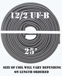 Cable alimentador subterráneo Southwire 12/2 UF-B x 25' - Imagen 1 de 2