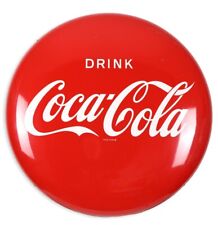 Gorgeous 24" Drink Coca-Cola Metal Button Advertising Sign