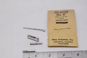 (4) Nos Vintage Outboard Motor Shear Pins 9/64" x 15/16" Steel Olson No.2 - Picture 1 of 1