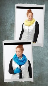 Lane Bryant Livi Active Fleece Infinity Schals One Yellow One Blau Neu ohne Etikett - Bild 1 von 3