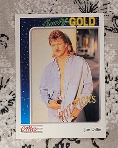 JOE DIFFIE #6 - 1992 STERLING CMA COUNTRY GOLD TRADING CARD