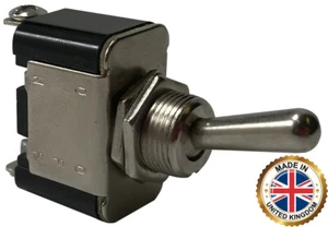 2 Pack Heavy Duty Momentary SPST Metal Toggle Switch 25A 12V Rocker Switches - Picture 1 of 7