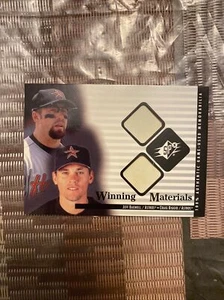 SPX JEFF BAGWELL & CRAIG BIGGIO 2000 DOBLE JUEGO USADO MATERIAL GANADOR RECUERDOS - Imagen 1 de 11